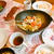 いちごちゃんと作る納豆と海苔の天ぷら　の　晩ごはん。