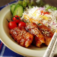 ♡はんぺんの肉巻き♡【#だしとスパイスの魔法シリーズ#ポークステーキ#簡単】