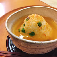 豆ごはん焼きおむすびのだし茶漬け