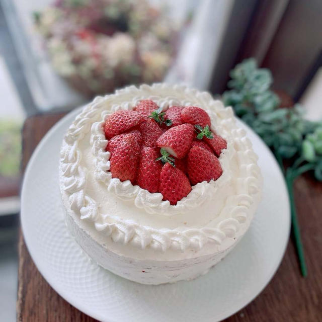 米粉のいちごショートケーキ^_^
