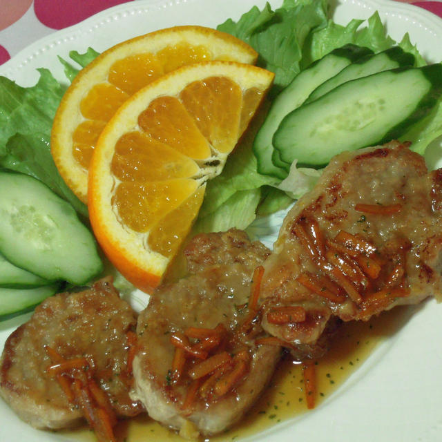 豚ヒレ肉のソテー・伊予柑フルブラソース