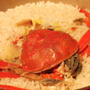 土鍋で簡単、食べ過ぎ注意の蟹ご飯