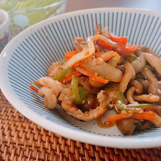 テレビに影響されてプルコギでごはん❤︎茄子初心者、ドラマ