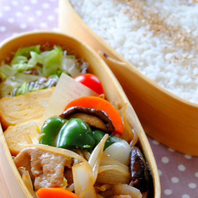 野菜炒めのお弁当（息子弁）