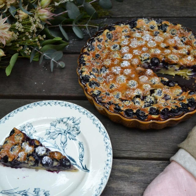 Lemon Blueberry Clafoutis レモンとブルーベリーのクラフィティ