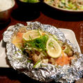 秋鮭ときのこのホイル焼き（バターポン酢）