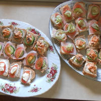 新年のブランチ　カナッペ