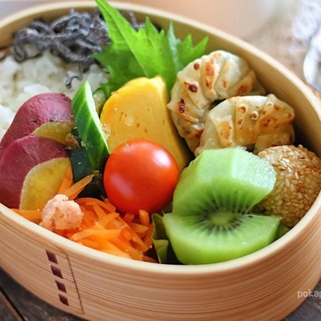 しそ餃子のわっぱ弁当｜レシピリンクあり