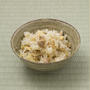レシピ--水煮でたけのこご飯（炊き込み）鶏肉入り/志村睦彦作の三島手飯椀