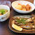 揚げ焼きししゃもと豚汁など