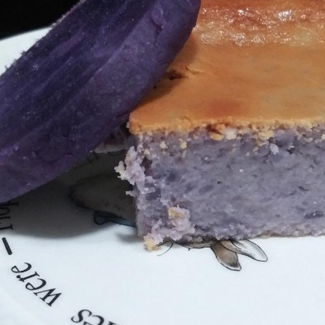 Okinawanの紫芋でチーズケーキ(=^・^=)♪