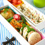 レンジで３分☆サクサク長いも鶏ゴマつくねサンド弁当～！！