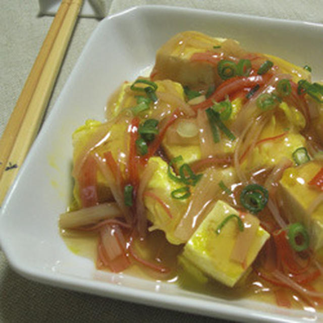 カニカマあんかけ豆腐