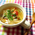 レシピブログモニター:ほど塩レシピ♪トマトと香ばしネギのスープ