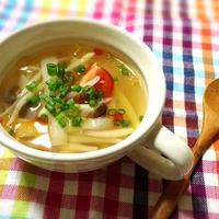 レシピブログモニター:ほど塩レシピ♪トマトと香ばしネギのスープ