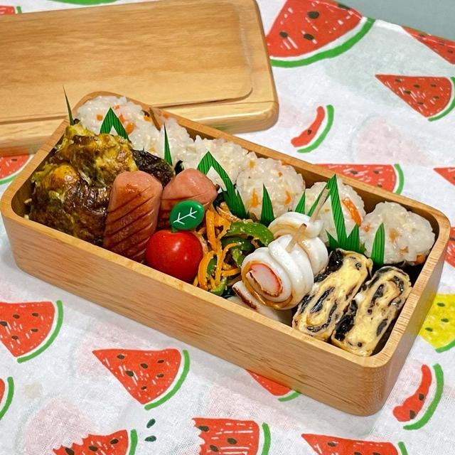 【お弁当】毎日おにぎり弁当/夏休みも残りわずか!!!!!