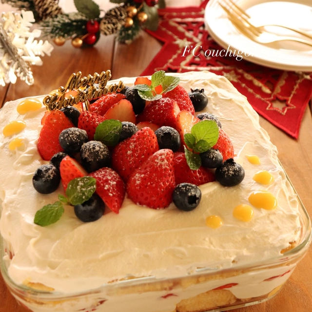 クリスマスに♡レモンカードのスコップケーキ