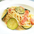 夏野菜の簡単パスタ！ズッキーニとミニトマトのオイルソースパスタの作り方・レシピ