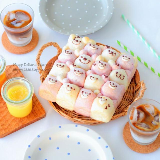 はやりのデコちぎりパンを可愛く♪