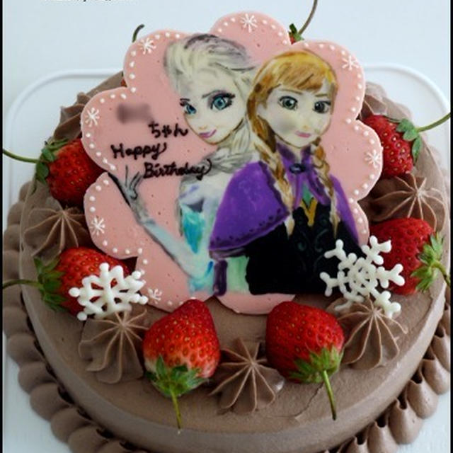 アナとエルサのケーキ