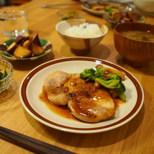 豚ロースの和風バターソテー　