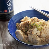 豆腐と長ネギの八方だしバター炒め