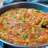 【レシピ】もちっとカリッと♬チキンラーメンとじゃがいものガレット♬