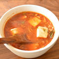 蒙古タンメン中本風辛旨豆腐スープ。辛くておいしい、おにぎりやチャーハンにぴったりな再現風レシピのスープ。 by akkeyさん