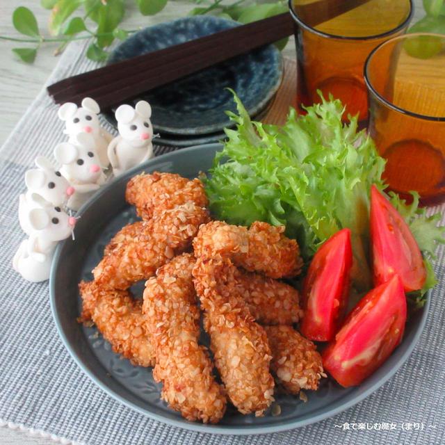 ザクッ♪魚ふわ♡隠し味は塩こうじ『めかじきオートミールから揚げ・カレー風味』と、ゼリーレシピ集♪