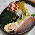 ハム弁当。川の字で眠る猫と人間