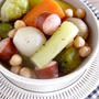 ひよこ豆と色々野菜とウインナーのスープ