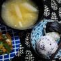 葱の味噌汁とおにぎり