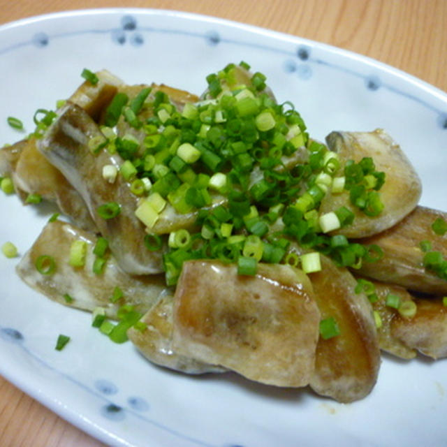 茄子の醤油クリーミー炒め