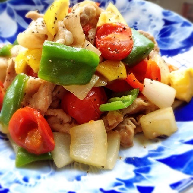 レモンで爽やか＊豚肉と夏野菜の炒めもの。