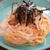 明太子のクリームパスタ焼き舞茸のせ