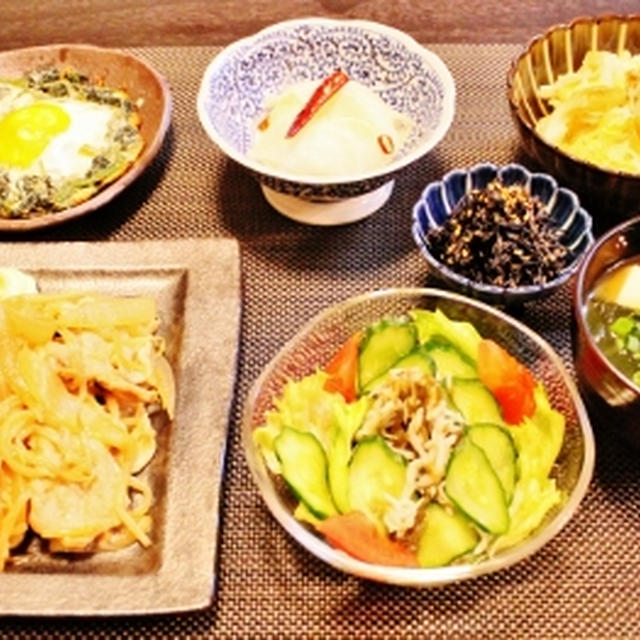 晩ご飯　簡単生姜焼きで♪