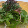 刺身こんにゃくと香味野菜のサラダ　と上京