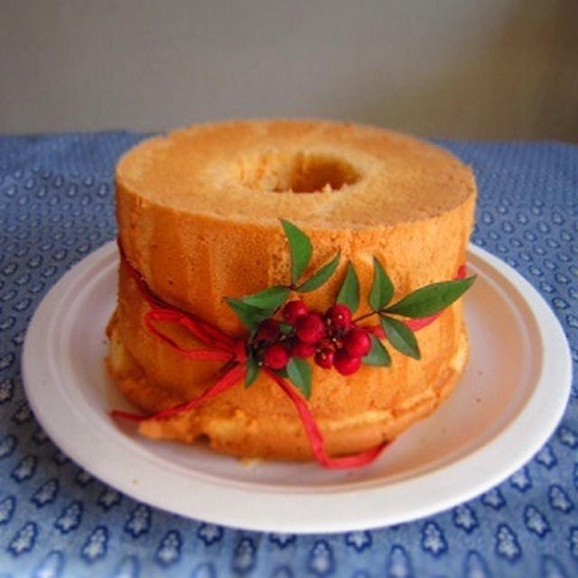 初釜～手作りお年賀（シンプルシフォンケーキ）