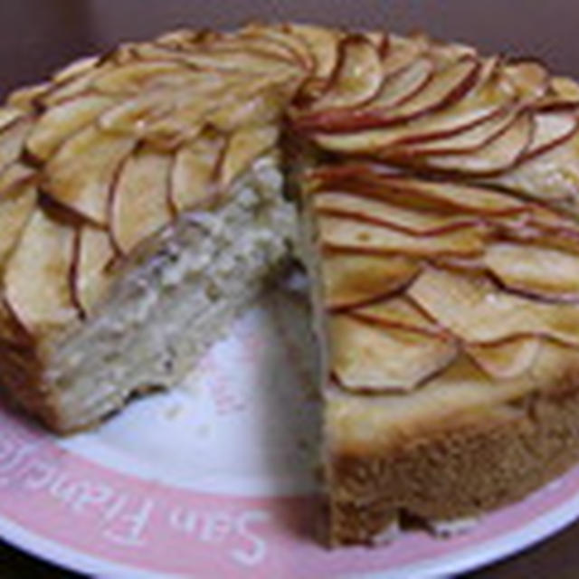 アップル（りんご）ケーキの作り方。　米粉ケーキのレシピ