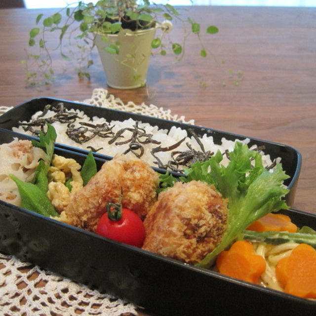 久しぶりのお弁当☆ポテトコロッケ弁当