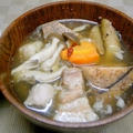 とろとろ塩豚と、ごろごろ根菜の、ほかほか汁