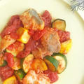 ズッキーニとスズキのトマト煮☆簡単おしゃれ夜ご飯レシピ