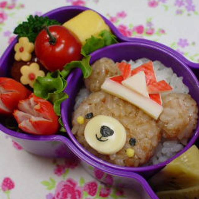 子供の日＊兜をかぶったクマくんのお弁当