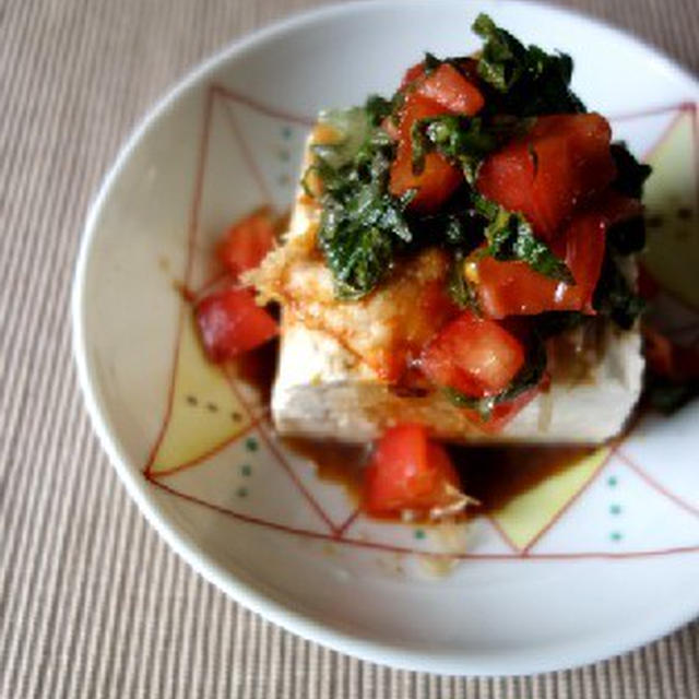 トマトキムチ豆腐