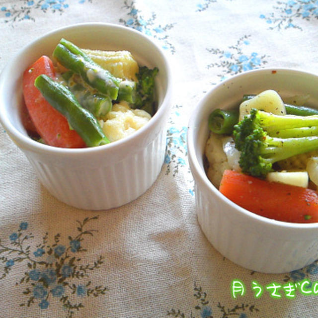 冷凍温野菜で手早くデリ2品