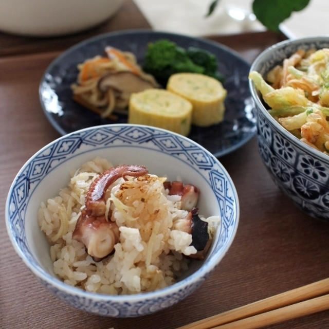 土鍋でタコ飯！ のランチ