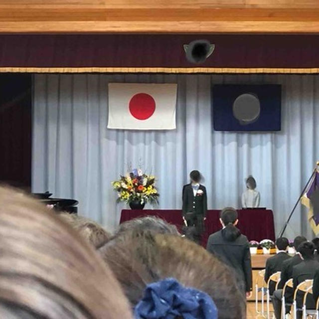 中学の卒業式