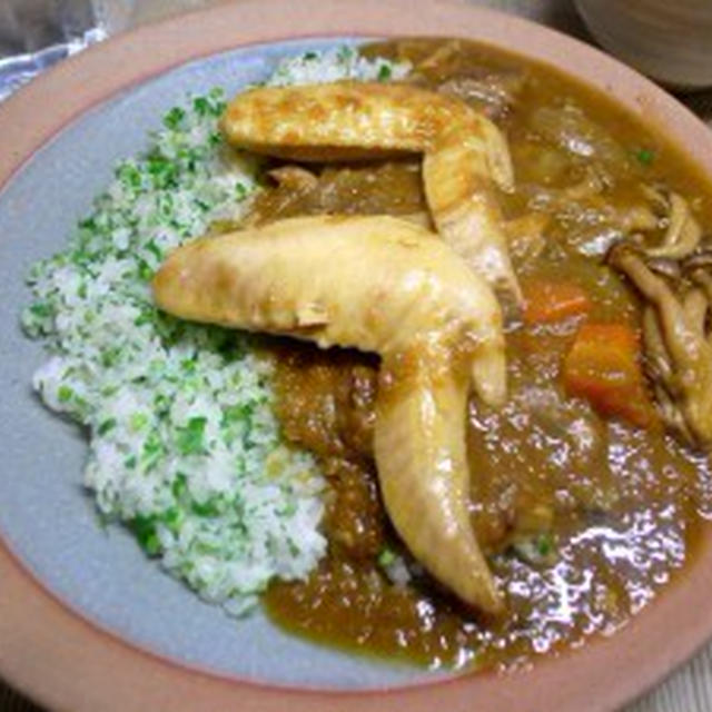 手羽先カレーとパセリライス
