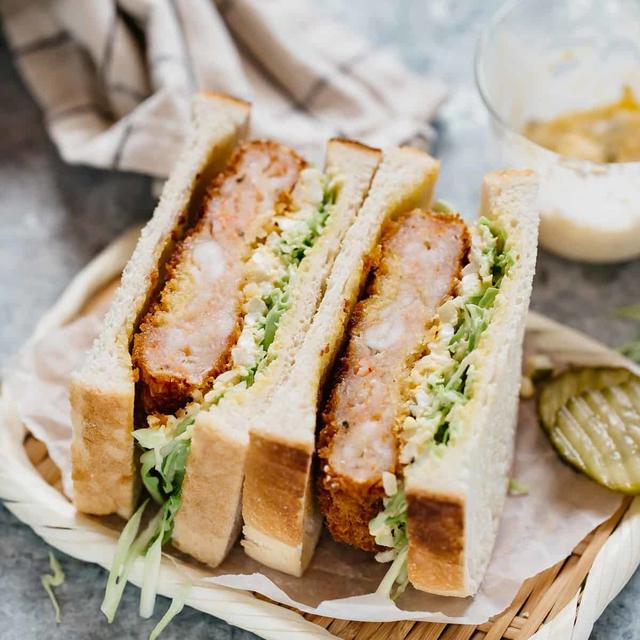 Ebi Katsu Sando Recipe (Panko Crumbed Shrimp Sandwich)