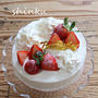 夫誕生日＊いちごのデコレーションケーキ
